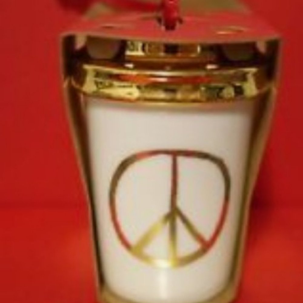 Starbucks 2015 Gold Peace Holiday Cup Ceramic Ornament - Picture 4 of 4